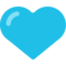 Blue Heart emoji on Mozilla